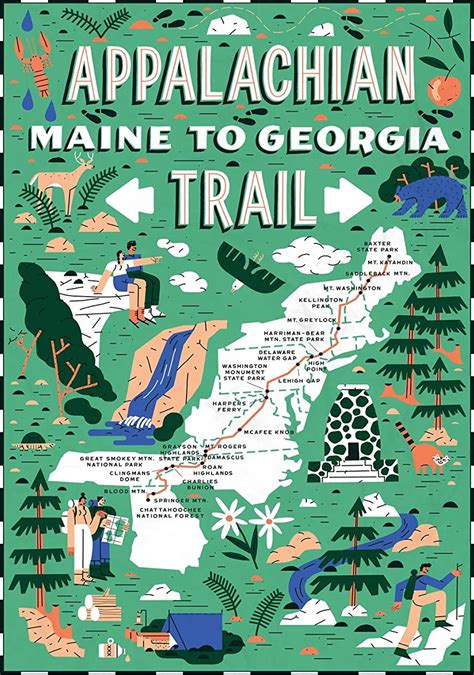 Appalachian Trail Maine to Georgia Scenic Map – AnythingEverything