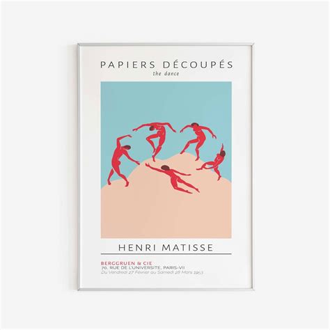 Henri Matisse the Dance, Matisse Dance Figures Poster, Matisse Cutouts ...