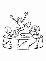 Swimming Pool coloring pages sketch template