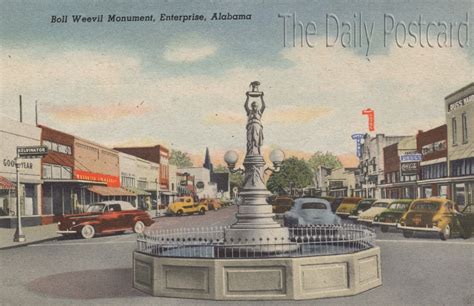 The Daily Postcard: The Boll Weevil Monument - Enterprise, Alabama