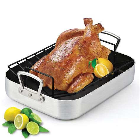 Cook N Home 12 Qt. Aluminum Roasting Pan-02433 - The Home Depot