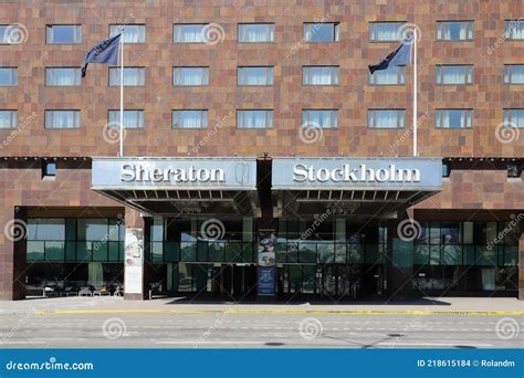 Sheraton hotel Stockholm editorial stock image. Image of sign - 218615184