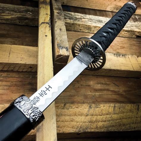 40" Black Dragon SAMURAI NINJA Bushido KATANA Japanese Sword Carbon ...