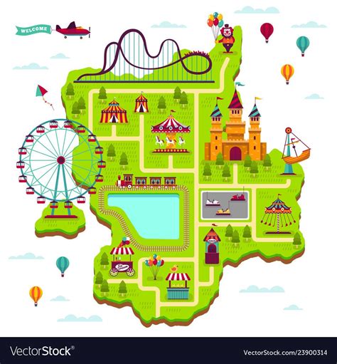 Theme park map – Artofit