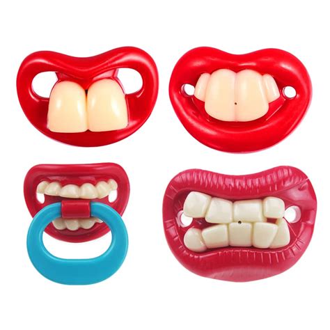 Amazon.com : Gadpiparty 4pcs Funny Baby Pacifier Novelty Newborn ...