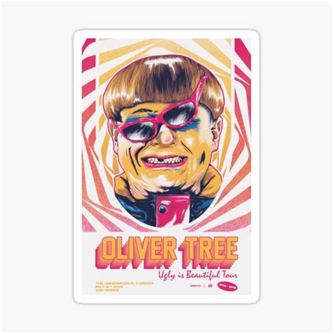 "Oliver Tree - Ugly is beautiful" Sticker for Sale by russ867 | Redbubble