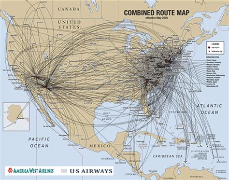 How US Airways' Route Map Makes Upgrading with Miles a Great Option for East/West Coasters ...