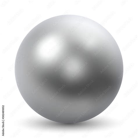 Chrome Ball Realistic Vector Illustration Stock Vector | Adobe Stock