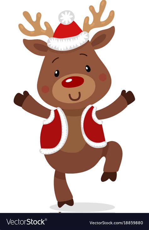 Santa s reindeer rudolph of Royalty Free Vector Image