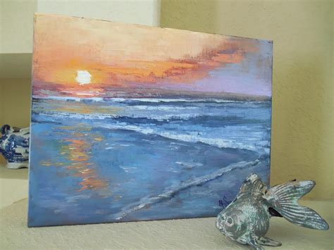 Palette Knife Painters, International: Sunset and Sea Painting, Small ...