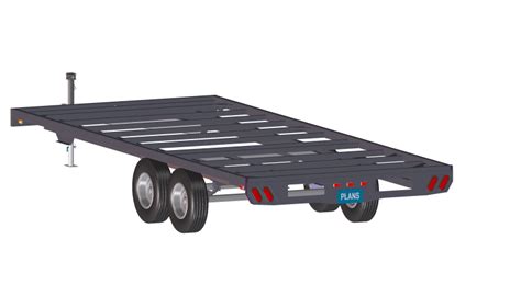 7000 lbs Deck-Over Trailer Plans – Tandem Axles, Ramps, & More