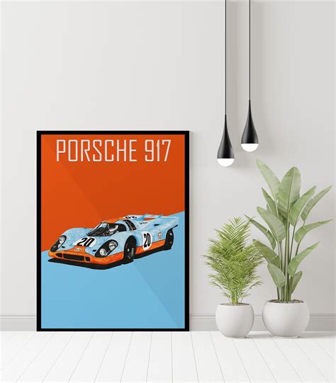 Porsche 917 Gulf Livery Poster Racing Icons: Le Mans Prototypes Wall ...