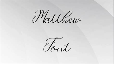 Matthew Font Free Download