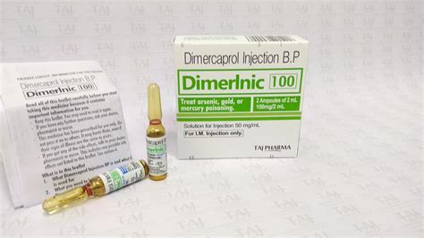 Dimercaprol 50 mg/ml Injection BP - Taj Generics Pharmaceuticals | Taj ...