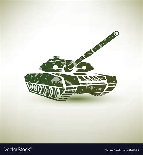 Military tank symbol Royalty Free Vector Image