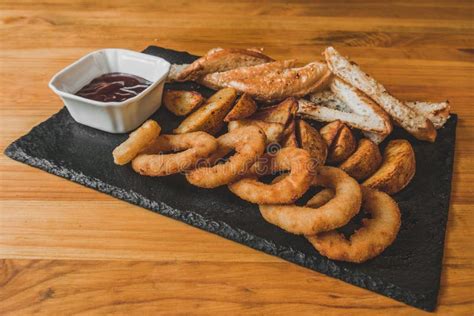 Assorted Snacks for Beer in the Bar. Stock Photo - Image of restaurant, meat: 123366832