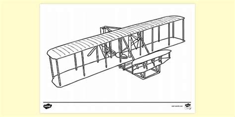 FREE! - Wright Brothers Plane Colouring Sheet | Colouring Sheets