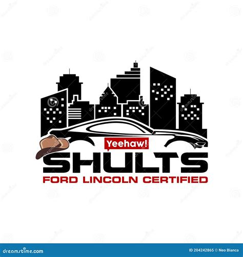 Shults Ford Lincoln Certified Illustration Vector Stock Vector - Illustration of race, auto ...