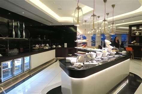 Buffet option at the Etihad Airways First & Business Class Lounge ...