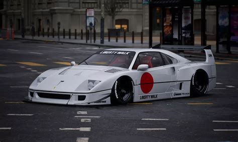 Liberty Walk Ferrari F40. Tasteful styling or automtive sacrilage?