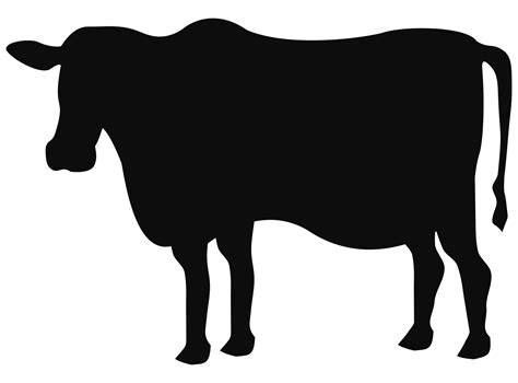 cow silhouette farm animal 24089019 PNG