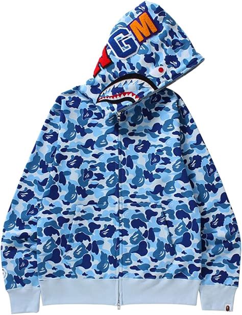 メンズ A - M Bape shark abc camo blue シャーク パーカー ブルーの通販 by shop｜アベイシングエイプなら ...