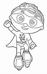 Super Why Wonder Red Coloring Pages sketch template