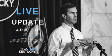 Governor Andy Beshear - COVID-19 Live Update Today at 4 PM | Facebook