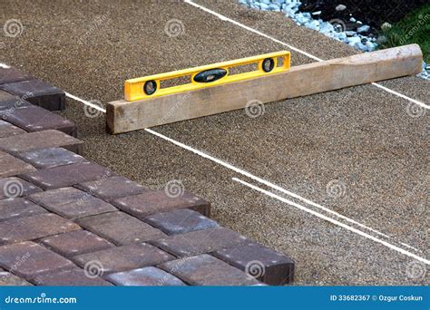 Pavers Ruler stock image. Image of landscape, down, pave - 33682367