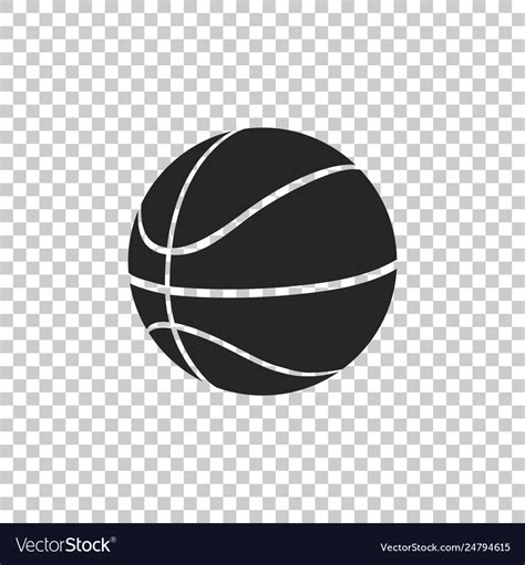 Basketball ball icon isolated on transparent Vector Image