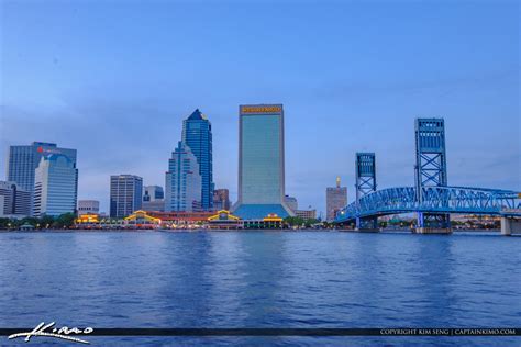 Downtown Main Street Bridge Jacksonville Skyline Florida | Royal Stock ...