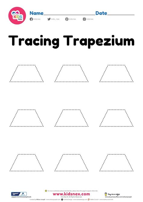 Trapezium Shape Worksheet - Free Printable PDF for Preschool