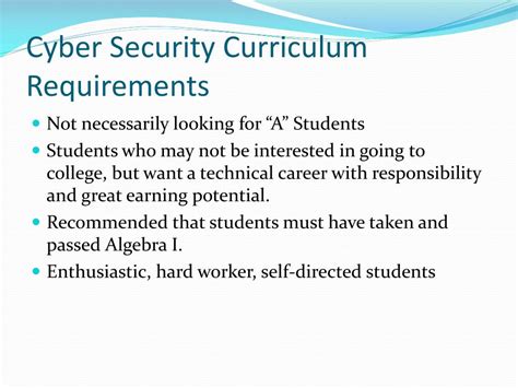 PPT - Cyber Security Curriculum PowerPoint Presentation, free download ...