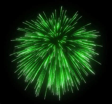 Celebration: green festive fireworks | Stock Photo | Colourbox