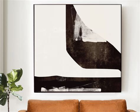 Black White Art Printable Square Art Print Abstract Wall - Etsy