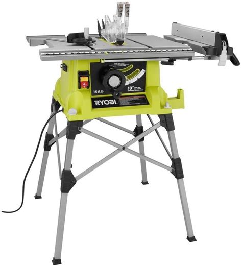 Ryobi RTS21G 10 in. Portable Table Saw with Quick Stand Green: Amazon ...