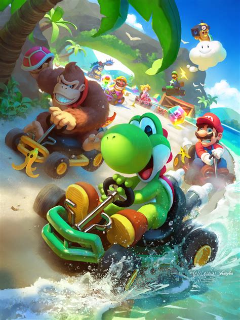 ArtStation - Koopa Beach - Mario Kart 64 Fanart