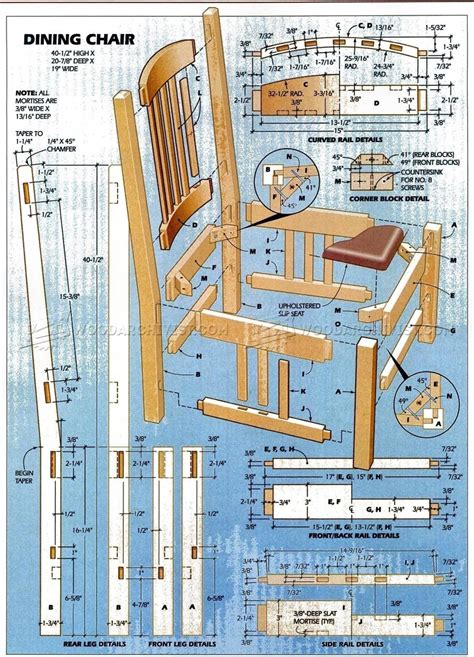 Dining Chair Plans • WoodArchivist