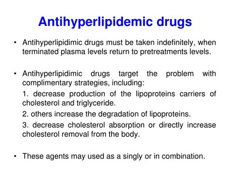 PPT - Antihyperlipidemic drugs PowerPoint Presentation - ID:5744379