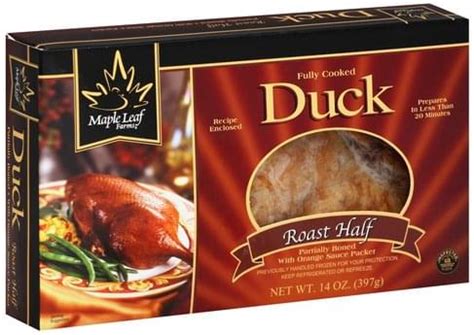 Maple Leaf Farms Roast Half Duck - 14 oz, Nutrition Information | Innit