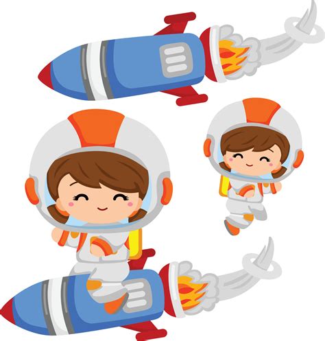 Kids in Outer Space Vector Clipart 6820739 Vector Art at Vecteezy