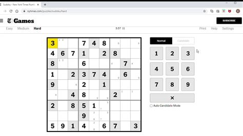 Sudoku New York Times Hard Sudoku June 6, 2020 - YouTube