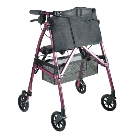 Stander EZ Fold-N-Go Rollator- Regal Rose in the Walkers, Wheelchairs & Rollators department at ...