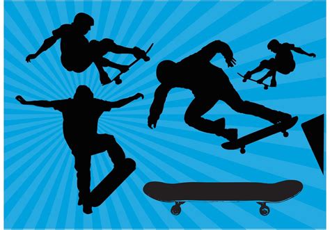 Skateboard Silhouette Vectors - Download Free Vector Art, Stock Graphics & Images