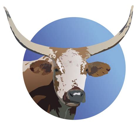 Longhorn Steer Silhouette stock vector. Illustration of animal - 4042313