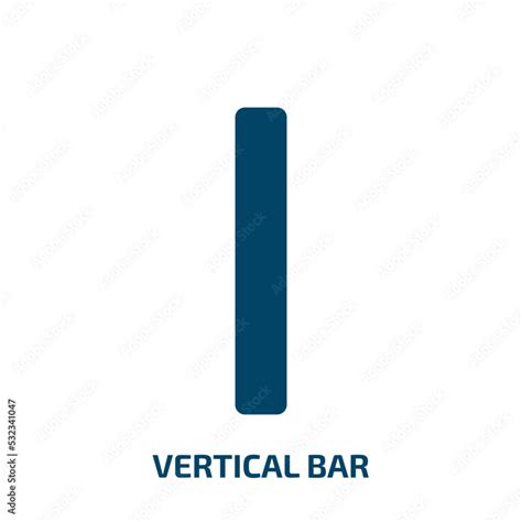 vertical bar icon from user interface collection. Filled vertical bar, vertical, bar glyph icons ...