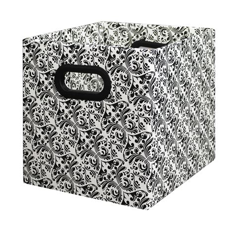 Amazon.com : Bankers Box Home Organization, Cubby Storage Bin, Black and White, 2 Pack (2820601 ...