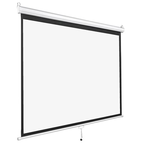 Instahibit 72" Diagonal 4:3 Manual Pull Down Projection Screen 57" x 43" Home Theater Projector ...