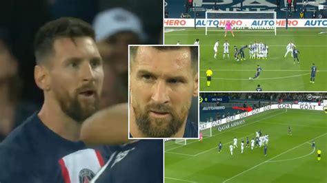 Lionel Messi scores brilliant free-kick for PSG, the pitchside adverts ...