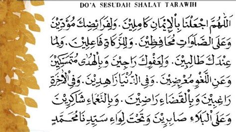 BESOK Puasa Ramadan, Ini Bacaan Doa Setelah Sholat Tarawih Sendiri ...